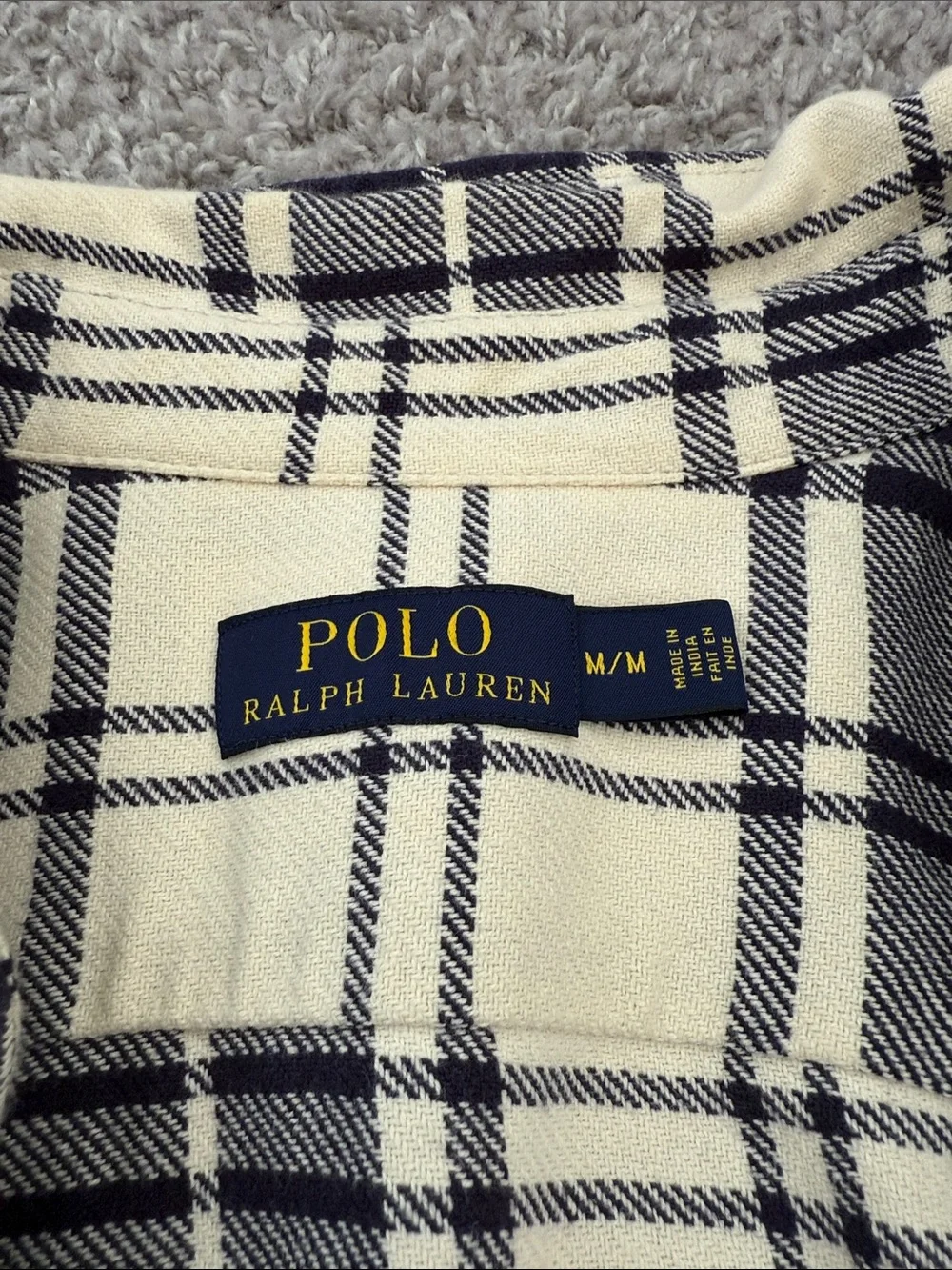 Ralph Lauren Black and Cream Plaid Button-Down Shirt - Men - Picture 2 of 2